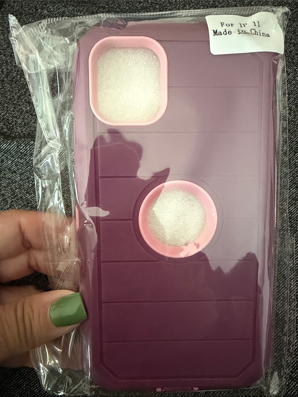 Apple iPhone Case Purple with Pink Accents